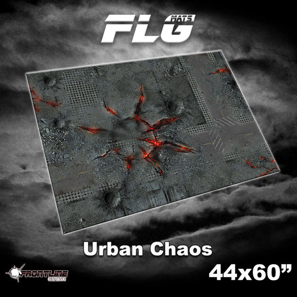 FLG Neoprene Wargaming Mats: Urban Chaos - 44" x 60"
