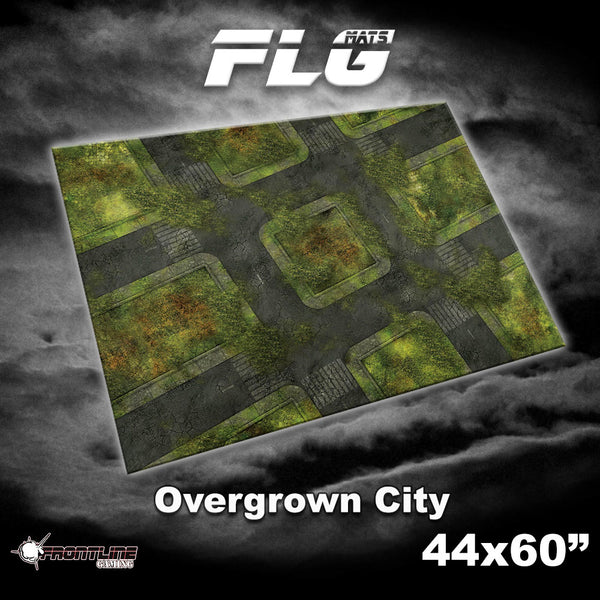 FLG Neoprene Wargaming Mats: Overgrown City - 44" x 60"