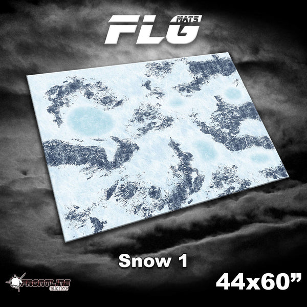FLG Neoprene Wargaming Mats: Snow 1 - 44" x 60"