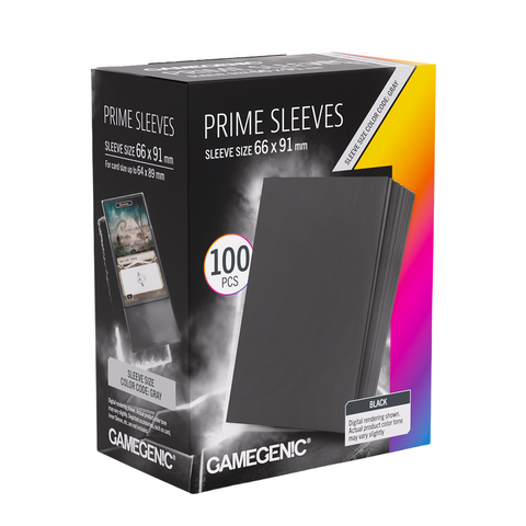 Gamegenic Matte Standard Prime Sleeves - Black [100ct]