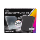 Gamegenic Matte Standard Prime Double Sleeving Pack - Black/Clear [2x100ct]