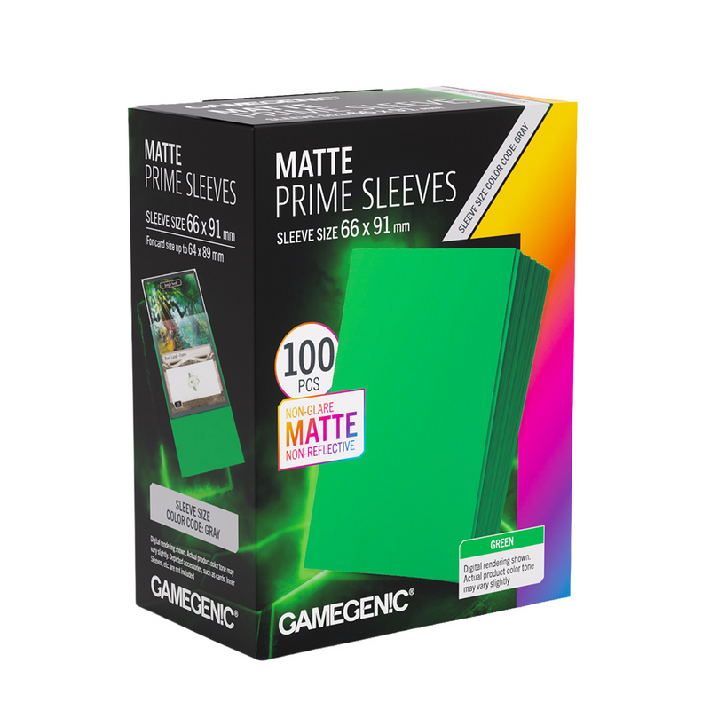Gamegenic Matte Standard Prime Sleeves - Green [100ct]