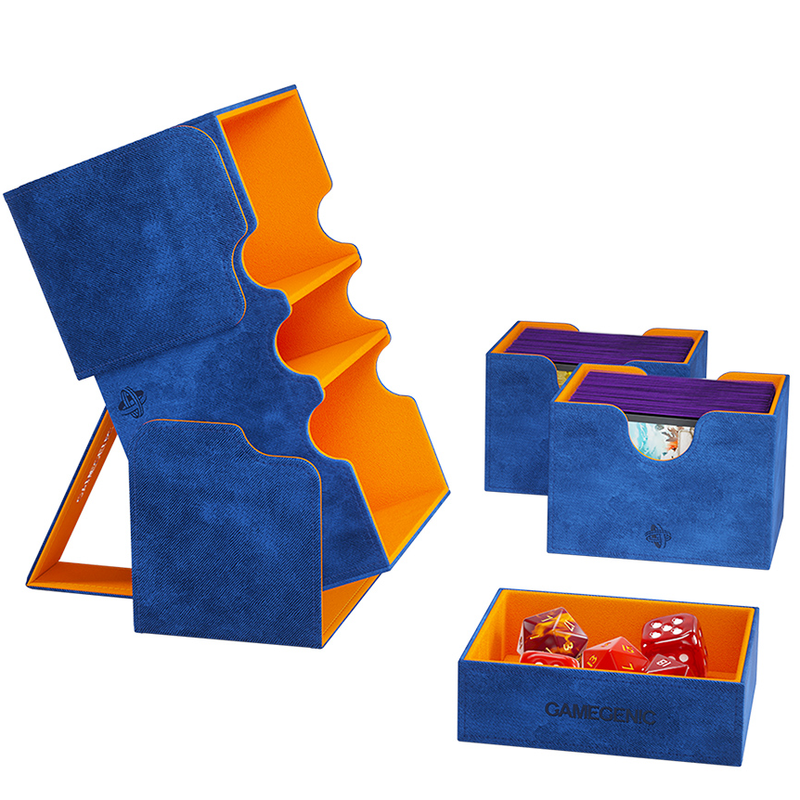 Gamegenic Stronghold 200+ XL Convertible Deck Box - Blue/Orange