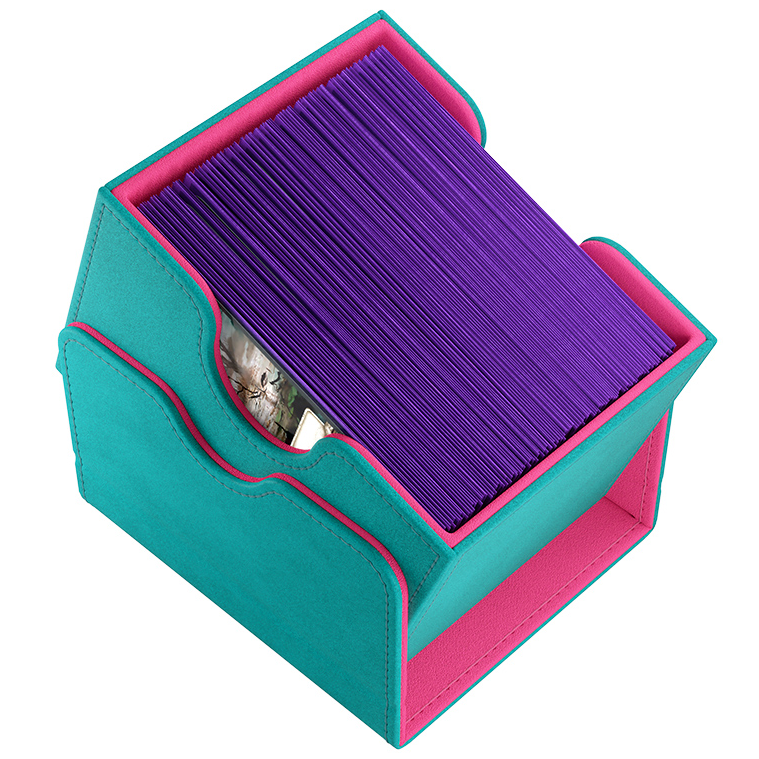 Gamegenic Sidekick Convertible 100+ XL Deck Box - Teal/Pink