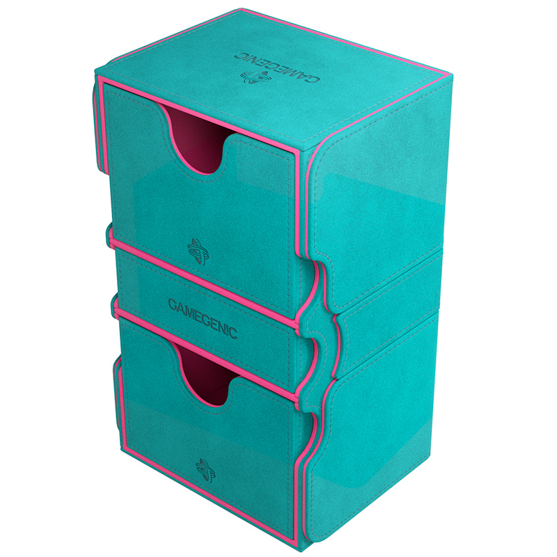 Gamegenic Stronghold 200+ XL Convertible Deck Box - Teal/Pink