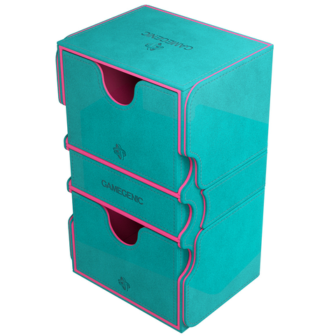 Gamegenic Stronghold 200+ XL Convertible Deck Box - Teal/Pink