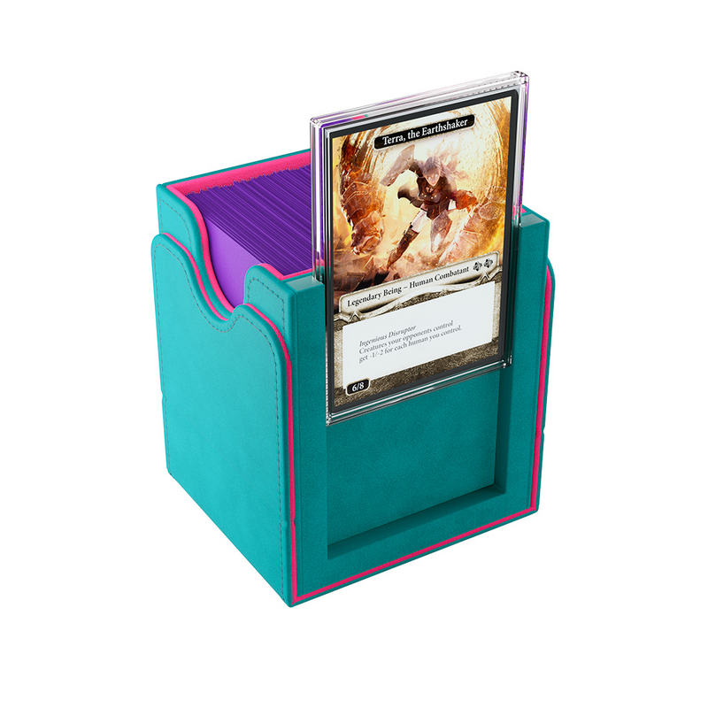 Gamegenic Squire Plus 100+ XL Convertible Deck Box - Teal/Pink
