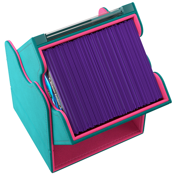 Gamegenic Squire PLUS 100+ XL Convertible Deck Box - Teal/Pink