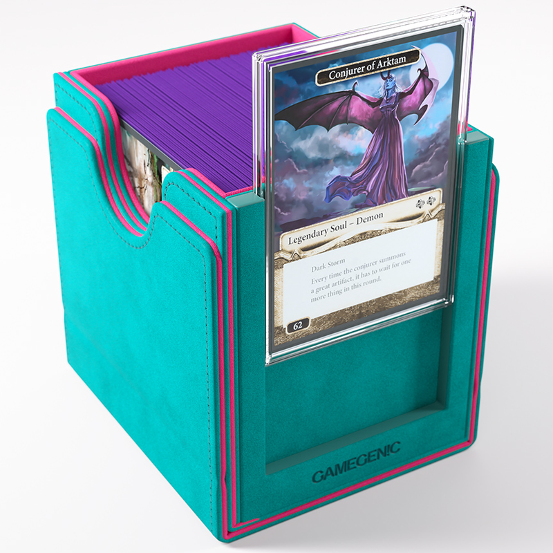 Gamegenic Sidekick PRO 100+ XL Convertible Deck Box - Teal/Pink