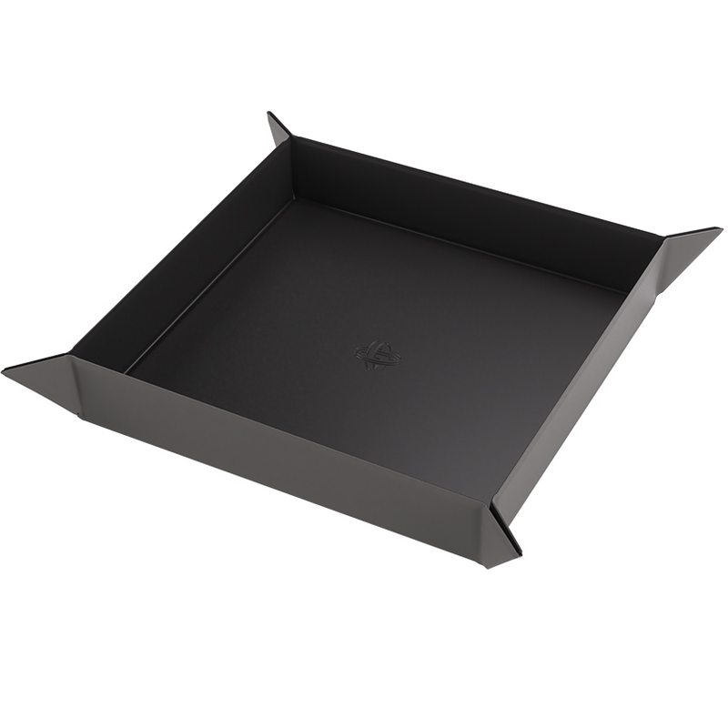 Gamegenic Magnetic Square Dice Tray - Black/Gray