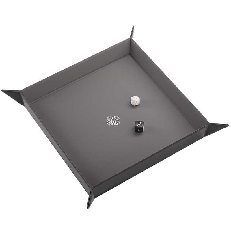 Gamegenic Magnetic Square Dice Tray - Black/Gray
