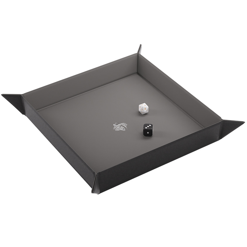 Gamegenic Magnetic Square Dice Tray - Black/Gray