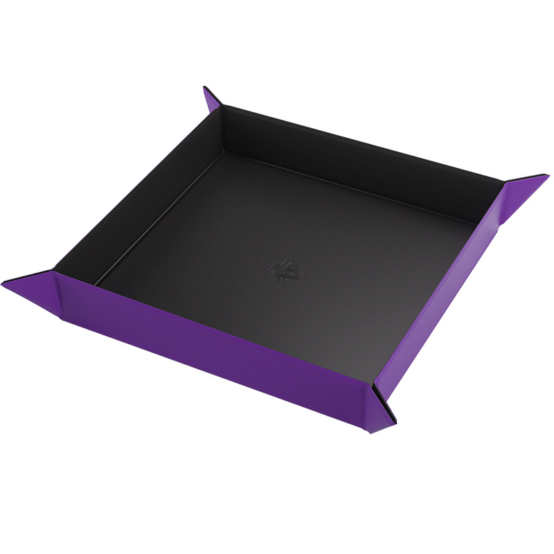 Gamegenic Magnetic Square Dice Tray - Black/Purple