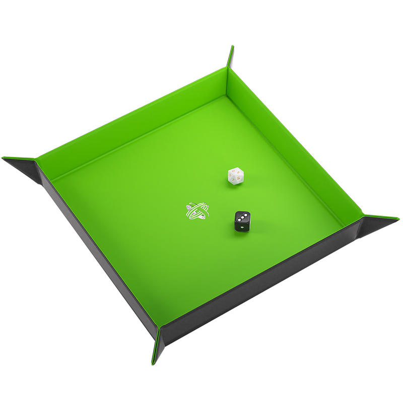 Gamegenic Magnetic Square Dice Tray - Black/Green