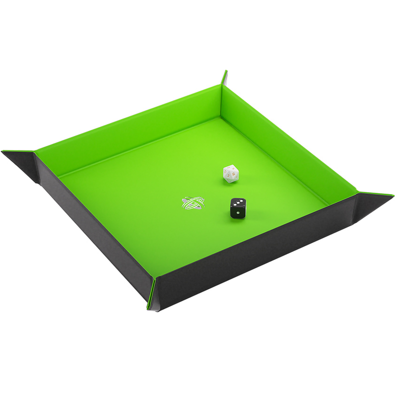 Gamegenic Magnetic Square Dice Tray - Black/Green