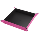 Gamegenic Magnetic Square Dice Tray - Black/Pink