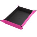 Gamegenic Magnetic Rectangular Dice Tray - Black/Pink