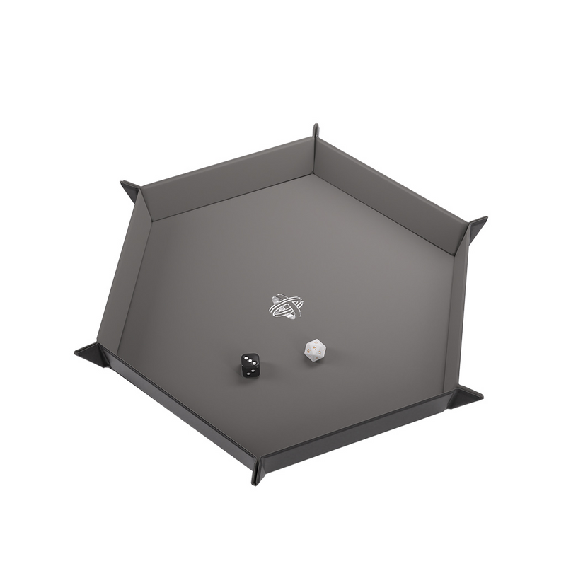 Gamegenic Magnetic Dice Tray Hexagonal (Black/Gray)