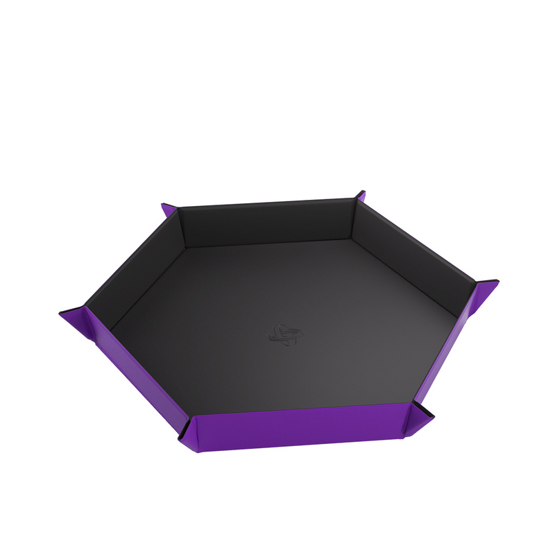 Gamegenic Magnetic Dice Tray Hexagonal (Black/Purple)