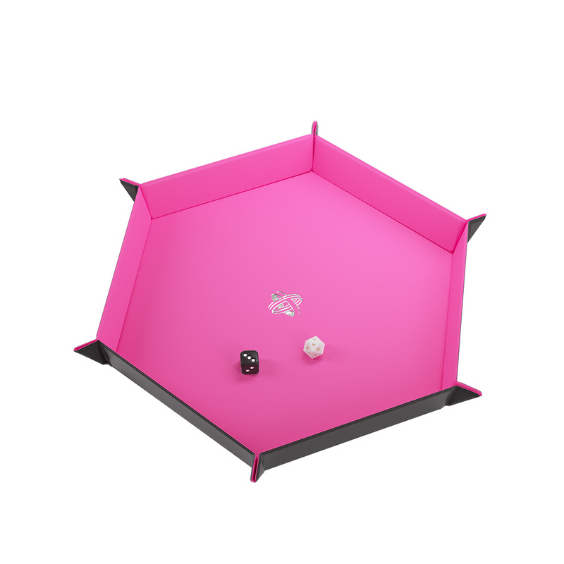Gamegenic Magnetic Dice Tray Hexagonal (Black/Pink)