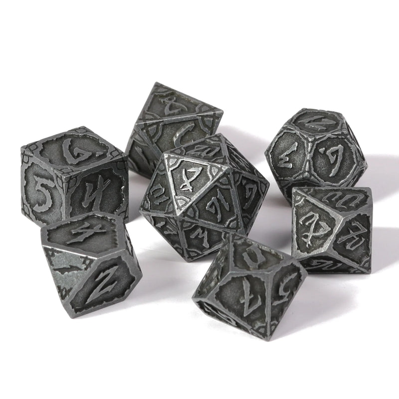 Die Hard Dice Metal RPG Polyhedral Dice Set - Dark Iron Hexbreaker [7pc]