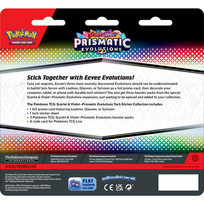 Pokémon TCG | Scarlet & Violet: Prismatic Evolutions - Tech Sticker Collection **In-Store Pick-Up and Purchase Only**