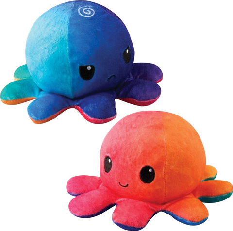 TeeTurtle: Reversible Octopus Plushie - Sunset/Mermaid