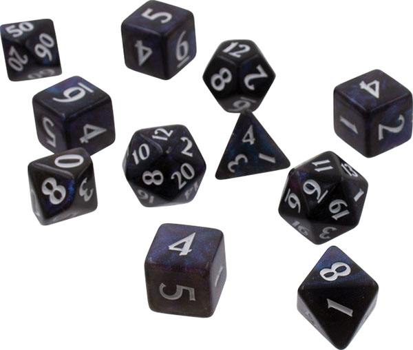 Ultra PRO Eclipse RPG Polyhedral Dice Set - Jet Black [11ct]