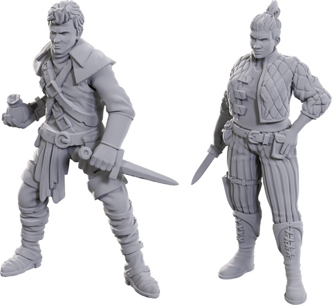 WizKids Deep Cuts Miniatures: W23 Cutpurses Male & Female [Unpainted]