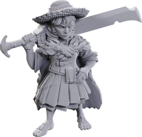 Pathfinder Battles Deep Cuts Miniatures: W23 Female Halfling Magus Low-Level [Unpainted]