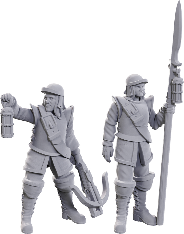 Pathfinder Battles Deep Cuts Miniatures: W23 Roadwardens Male & Female [Unpainted] (Copy)