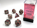 Chessex 23088 Translucent 7-die Set Smoke W/Red Dice Set [7ct]