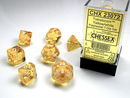 Chessex 23072 Translucent 7-die Set Yellow W/White Dice Set [7ct]