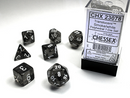 Chessex 23078 Translucent 7-die Set Smoke W/White Dice Set [7ct]