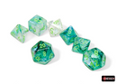 Chessex 27595 Borealis 7-die Set Kelp/Light Green Luminary Dice Set [7ct]
