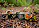 Chessex 24405 Brush 7-die Set Deep Forest/Gold Dice Set [7ct]