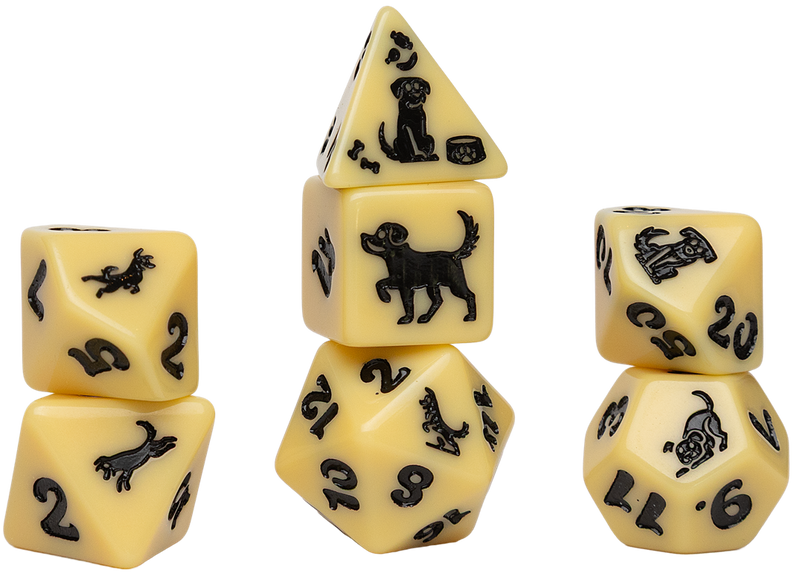 SD Animals Golden Pup 7-die Set Dice Set [7ct]