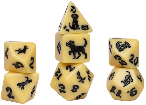 SD Animals Golden Pup 7-die Set Dice Set [7ct]