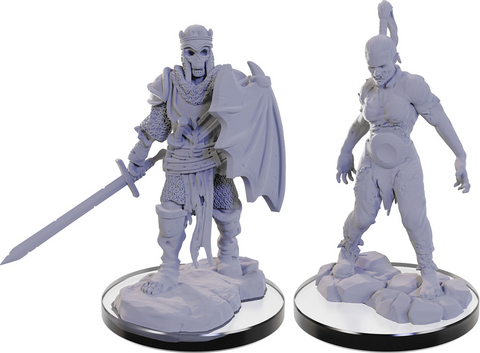 Pathfinder Battles Deep Cuts Miniatures: W22 Plague Zombie & Skeletal Champion [Unpainted]