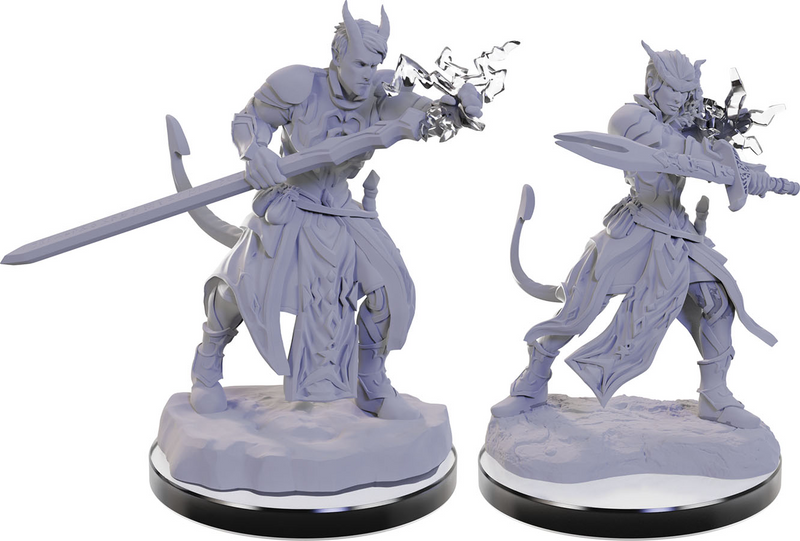 D&D Nolzur's Marvelous Miniatures: W22 Tiefling Warlocks [Unpainted]