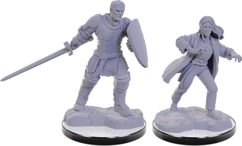 D&D Nolzur's Marvelous Miniatures: W22 Reborn Paladin & Reborn Warlock [Unpainted]