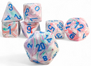 Chessex 22544 Festive Pop Art/Blue RPG Mega Polyhedral Dice Set [7ct]