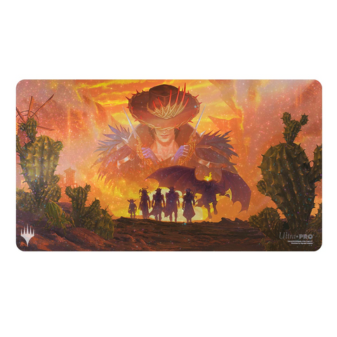 Ultra PRO | MTG Outlaws of Thunder Junction - Gang Silhouette AR Enhanced Holofoil Standard Gaming Playmat