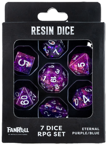 FanRoll MET 1633 Eternal Purple / Blue Resin Dice Set [7ct]