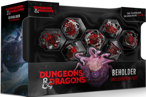 FanRoll MET 10952 Dungeons & Dragons: Beholder Resin RPG Polyhedral Dice Set [7ct]