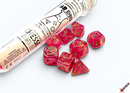 Chessex 30076 Shimmer Ignis/Gold RPG Polyhedral Lab Dice Set [8pc]