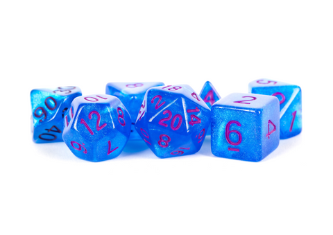 FanRoll MET 176 Stardust: Blue with Purple RPG Polyhedral Dice Set [7ct]
