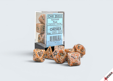 Chessex 25333 Speckled Polyhedral 7-die Set Rust [7ct]