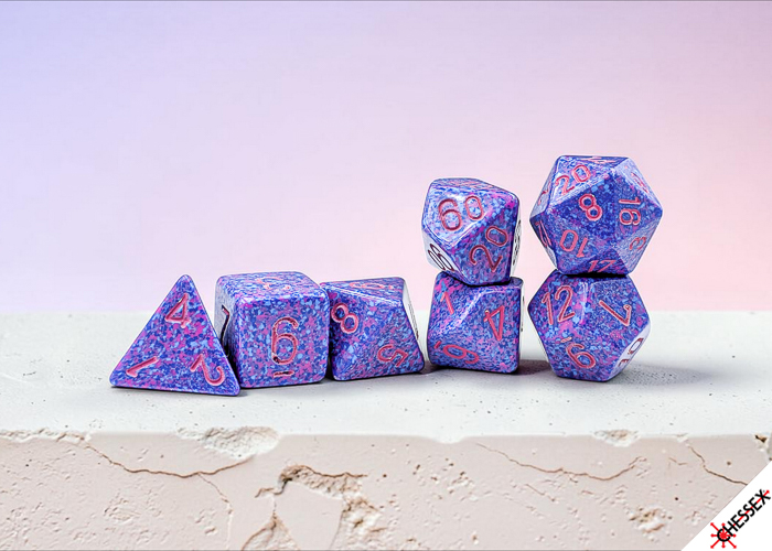 Chessex 25367 Speckled Polyhedral 7-die Set Purple Passion [7ct]