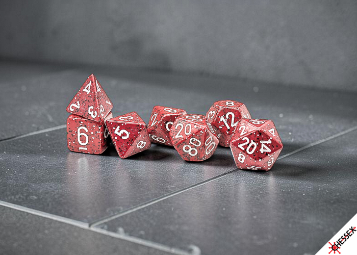 Chessex 25374 Speckled Polyhedral 7-die Set Lava Stone [7ct]